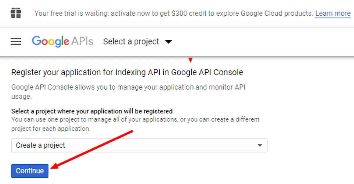 פתיחת פרויקט חדש ב Google APIs